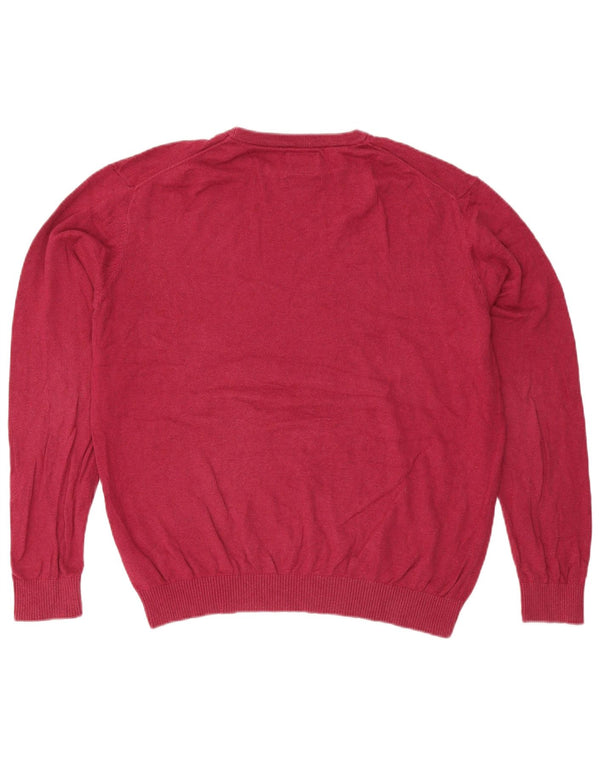 Joules Jersey de cuello redondo para hombre XL Algodón rojo