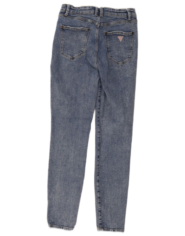 Guess Jeans Ajustados De Talle Alto Para Mujer W26 L28 Azul