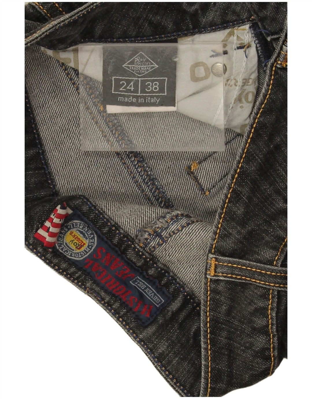 Vaqueros rectos para mujer Roy Rogers W24 L29 Algodón azul marino