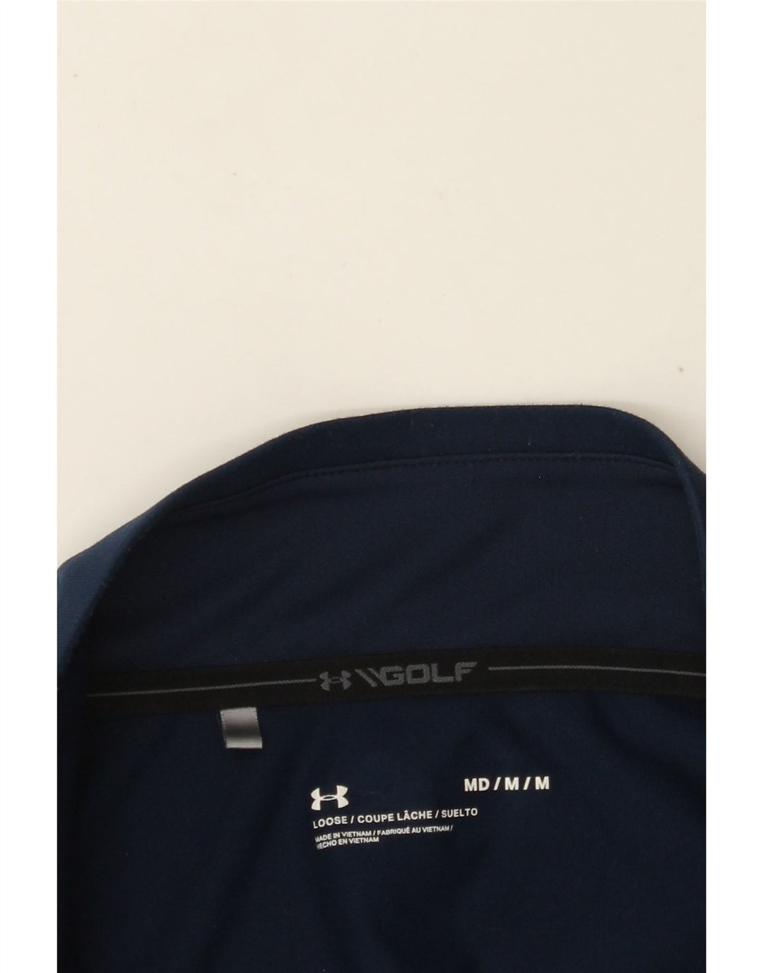 UNDER ARMOUR Hombre Sudadera con cuello y cremallera Jumper Medium Navy Blue Colourblock