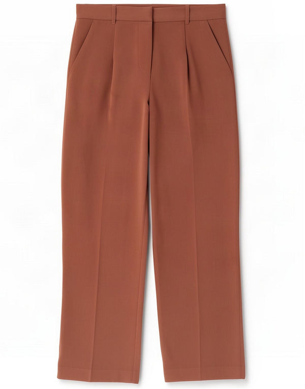 Pantalones casuales de pernera ancha para mujer de French Connection UK 10 Small W27 L32 Marrón