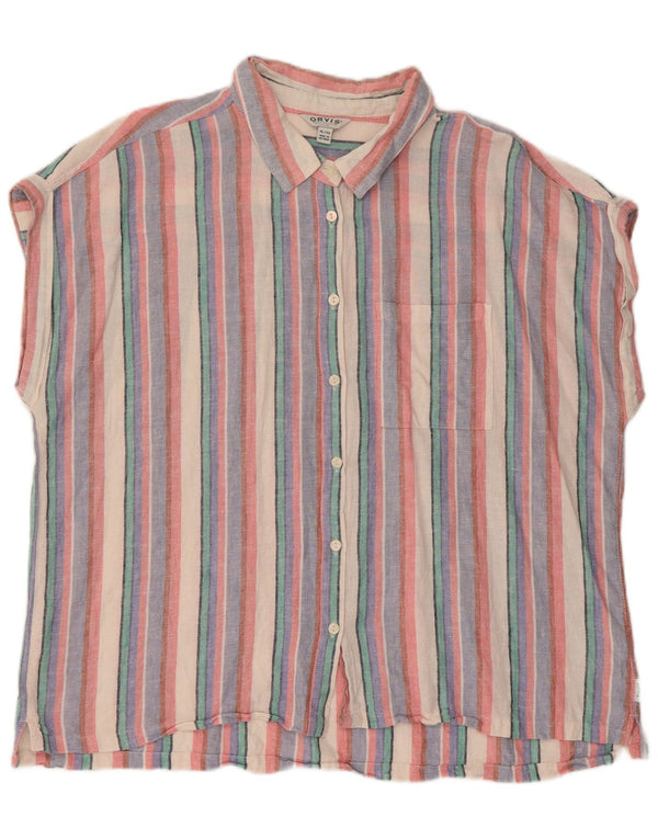 Orvis Blusa sin mangas para mujer UK 40 XL Rayas multicolores