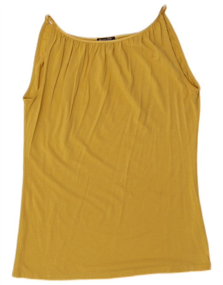 Massimo Dutti Top Cami Mujer UK 44 Lyocell Amarillo Mediano