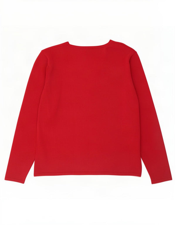 Marks & Spencer Suéter tipo cárdigan corto para mujer UK 44 Viscosa rosa grande