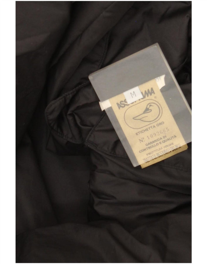 Vintage mujeres suelta ajuste acolchado abrigo Reino Unido 14 medio negro