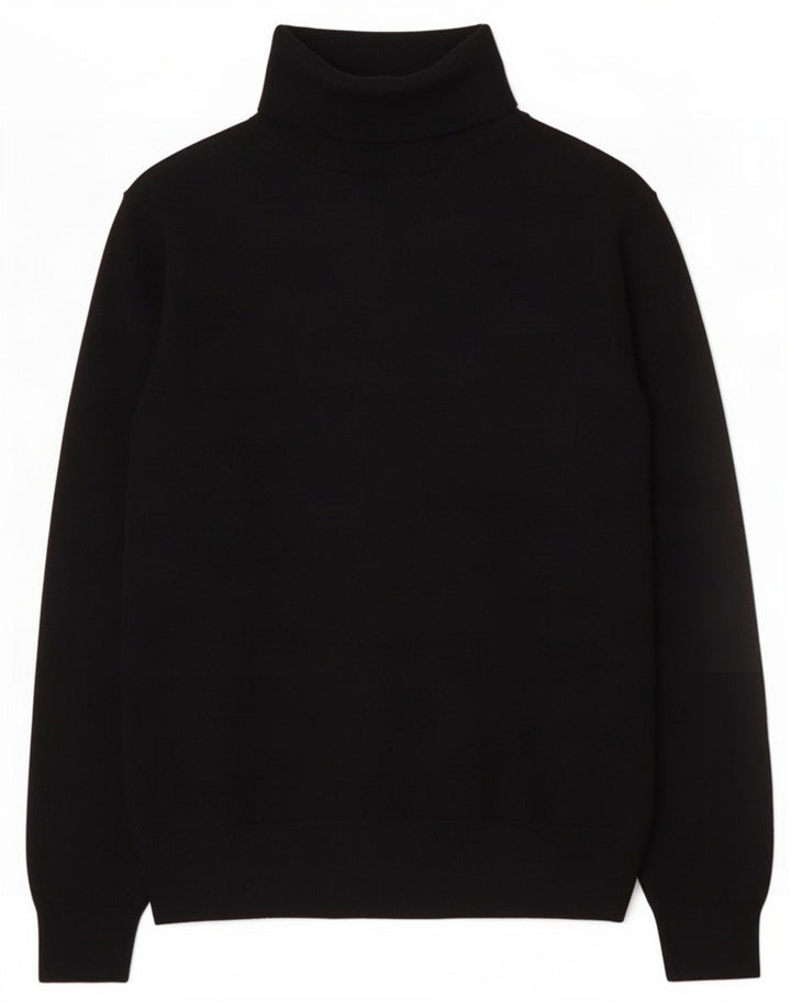 Marks & Spencer Suéter tipo jersey con cuello vuelto y autógrafo para mujer UK 46 Grande Negro