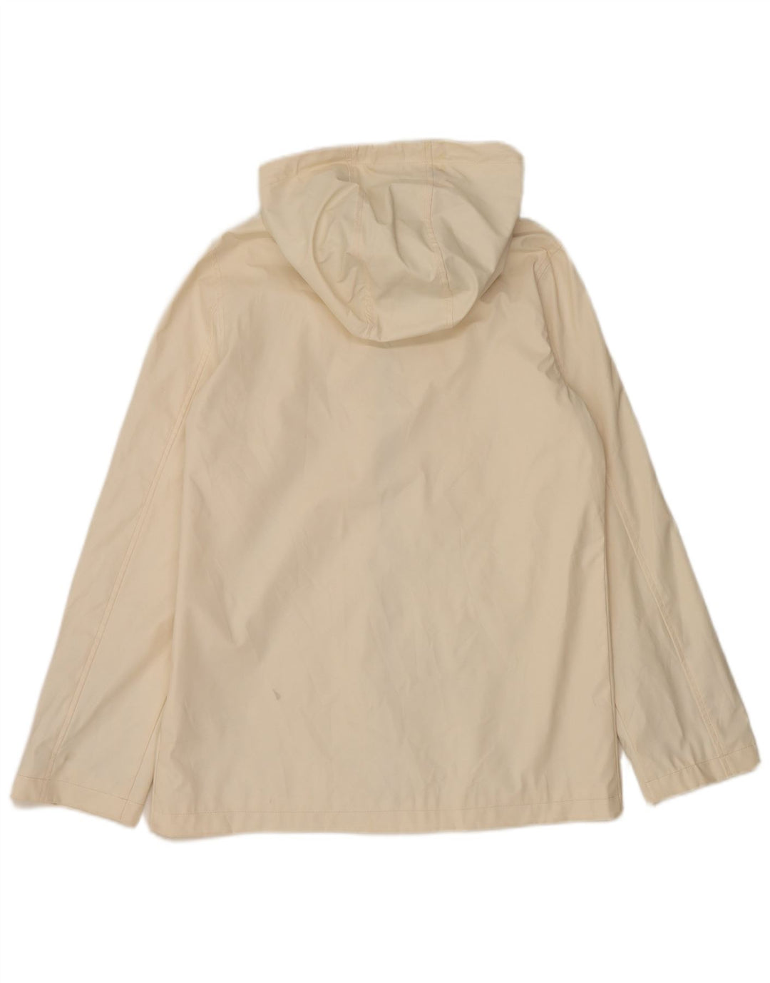 Topshop Chaqueta impermeable con capucha de gran tamaño para mujer UK 10 Small Off White