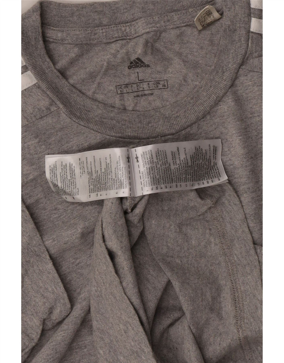 ADIDAS Camiseta para hombre Top Grande Gris Algodón
