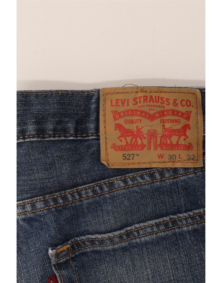 Levi's Hombre 527 Slim Bootcut Jeans W30 L32 Algodón Azul