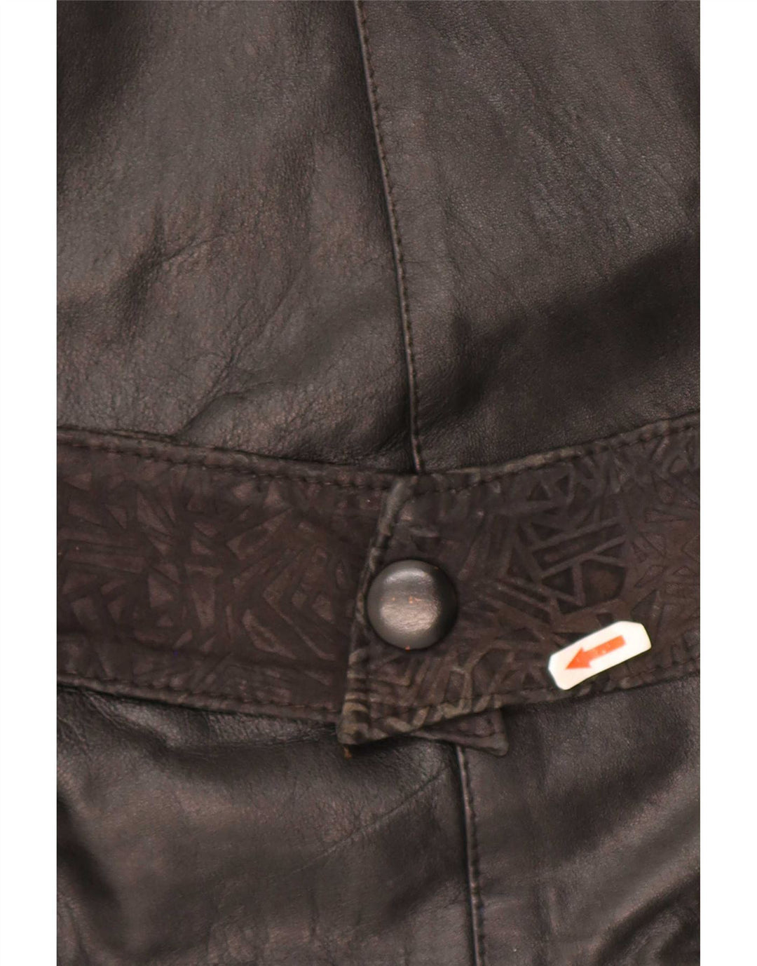 Vintage mujer chaqueta de cuero de gran tamaño Reino Unido 10 pequeño negro