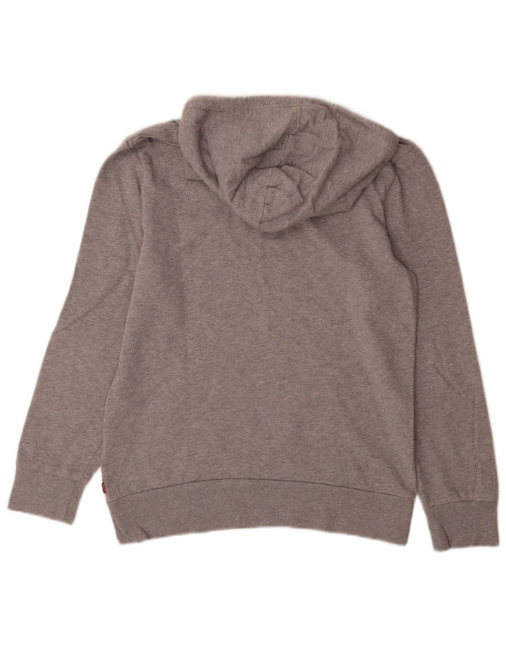 LEVI'S Hombre Sudadera Con Capucha Gráfica Jersey Pequeño Gris Algodón