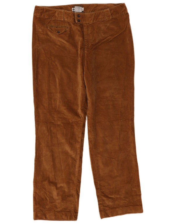 Columbia Pantalones casuales de terciopelo rectos para mujer US 16 2XL W36 L30 Marrón