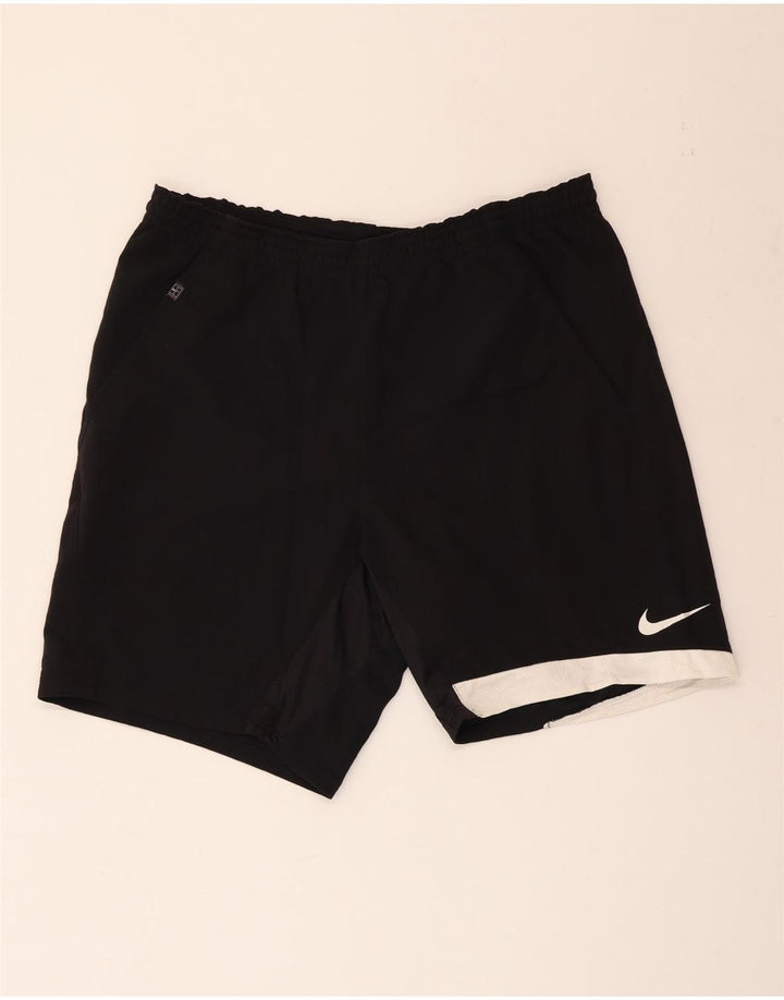 NIKE Pantalones cortos deportivos para hombre, talla grande, color negro