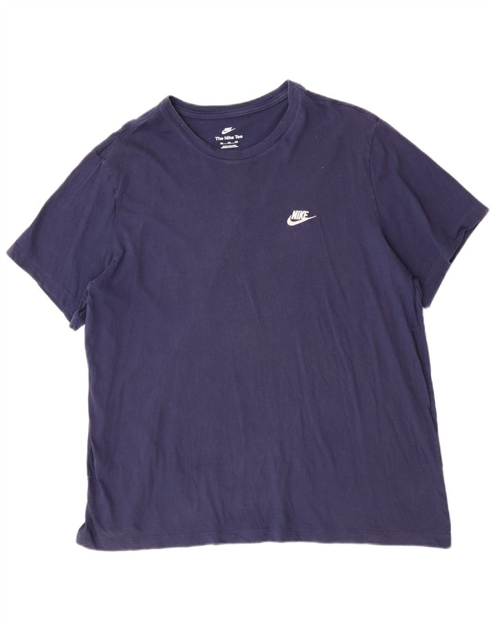 Camiseta Nike Hombre Top 2XL Azul Marino Algodón