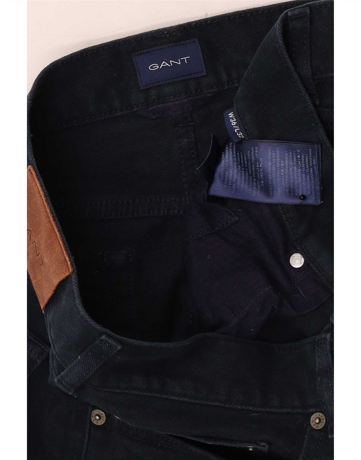 Vaqueros rectos de corte regular Gant para hombre W36 L32 Algodón azul marino