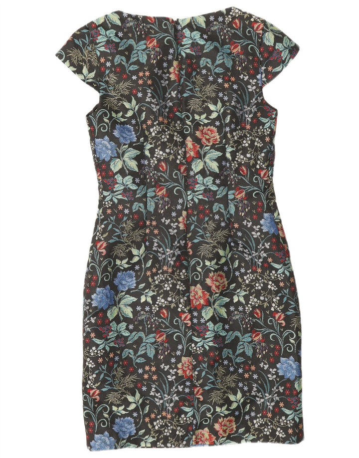 MONSOON Vestido tubo para mujer UK 8 Pequeño Poliéster floral negro