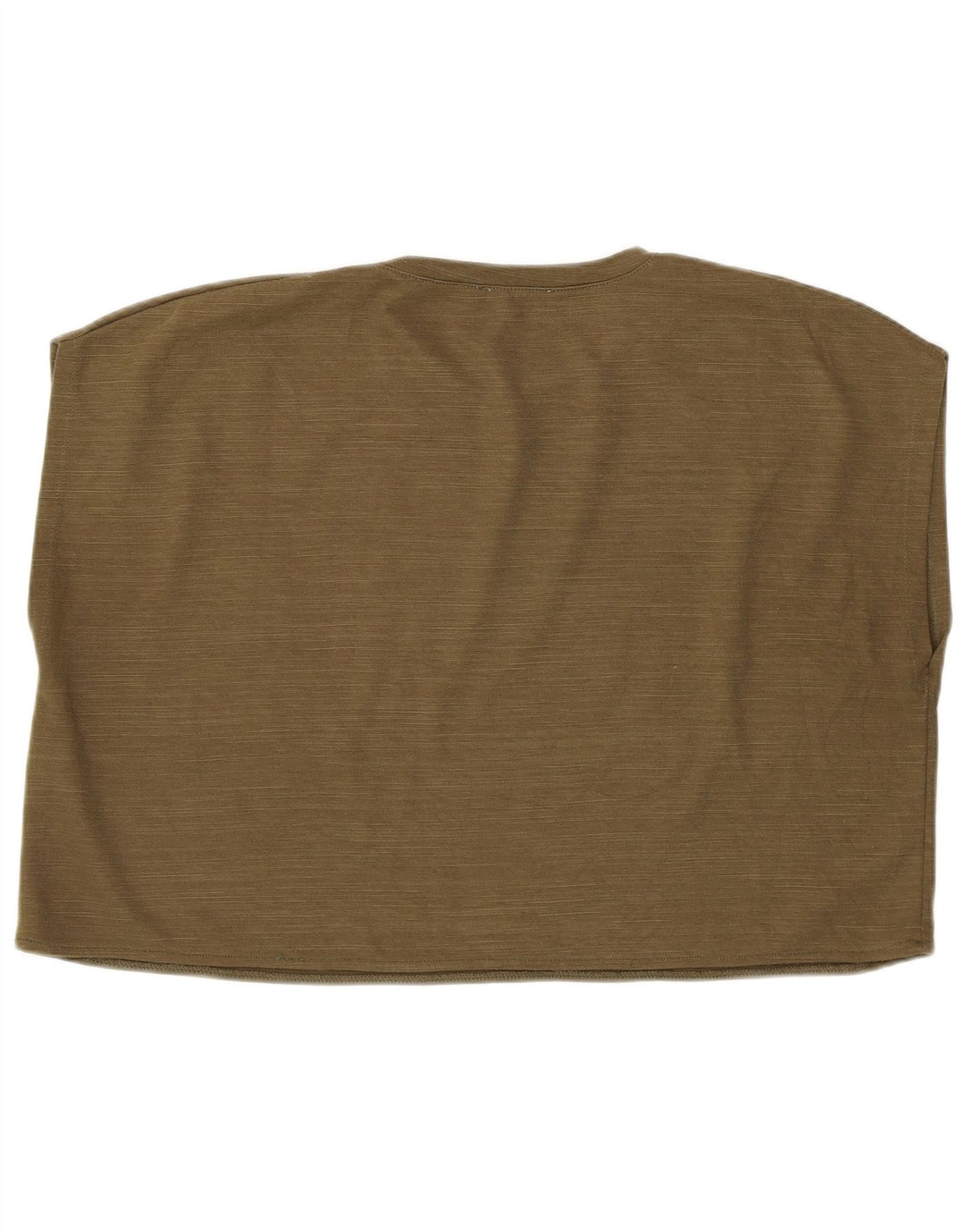 Zara Top corto extragrande sin mangas para mujer UK 44 Poliéster caqui medio
