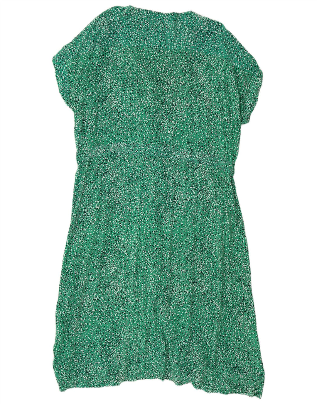 JOULES Vestido camisero de manga corta para mujer UK 40 XL Viscosa con lunares verdes