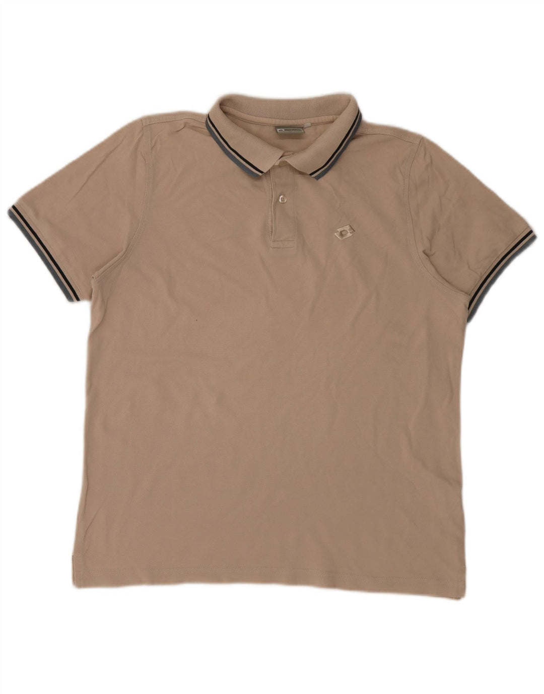 Polo Lotto Hombre Grande Beige Algodón