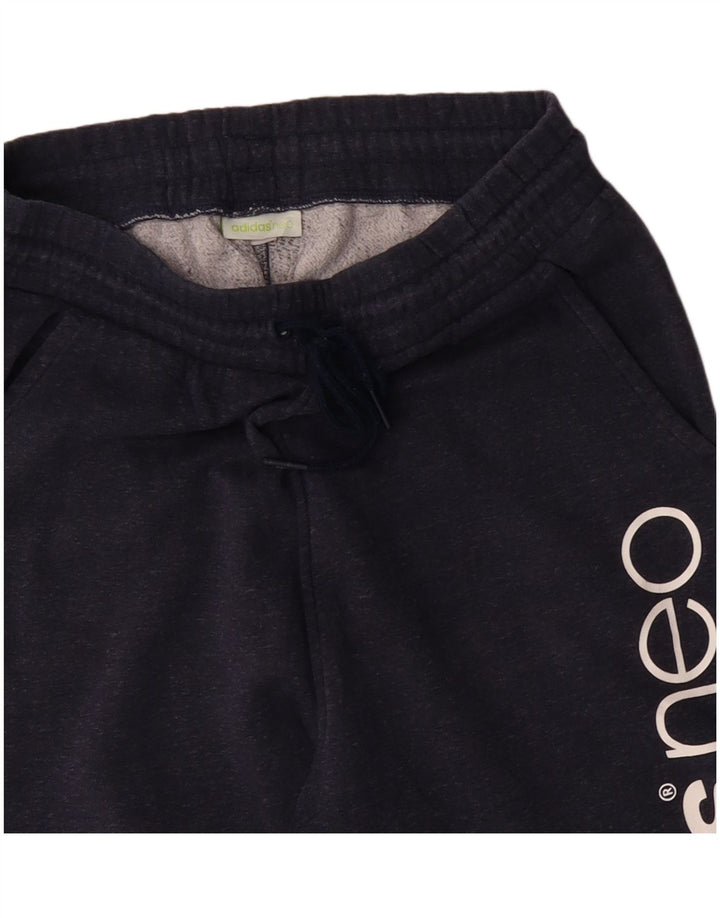 ADIDAS Mujer Neo Chándal Pantalones Joggers UK 14 Medio Azul Marino
