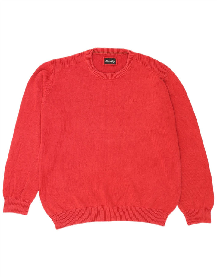Wrangler Jersey De Cuello Redondo Para Hombre XL Algodón Rojo