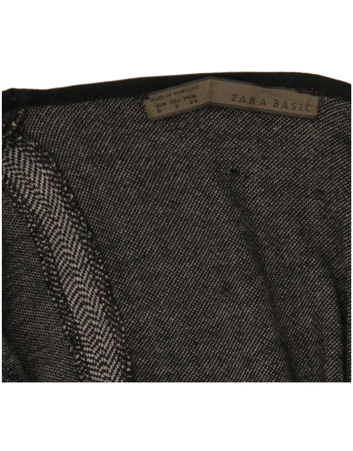 Zara Mujer Abrigo Abierto UK 10 Small Grey Herringbone