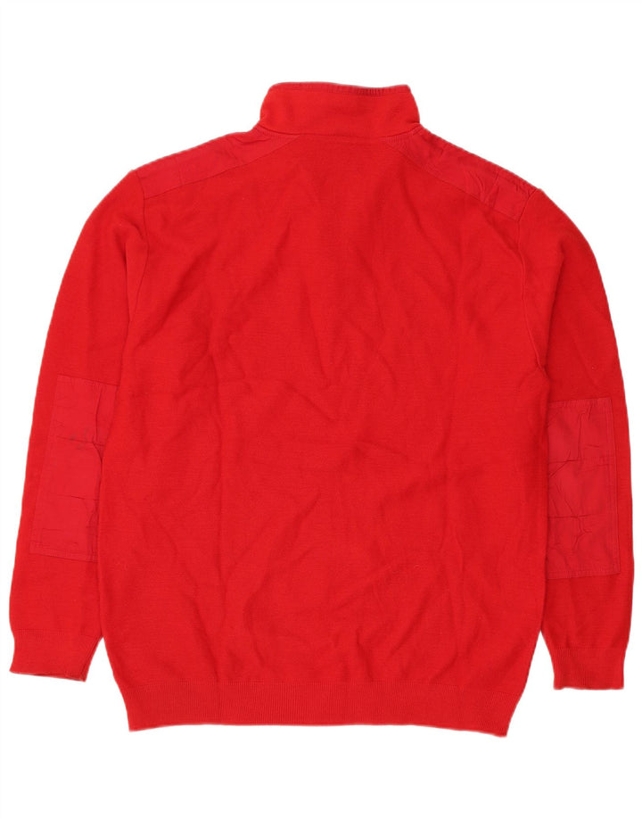 Sail Exp Jersey de cuello con cremallera para hombre IT 54 XL Lana roja