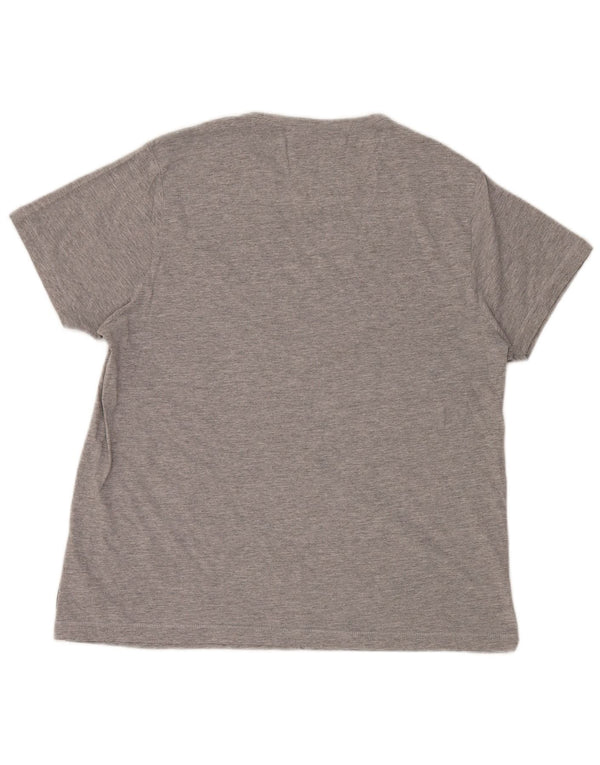 French Connection Camiseta para hombre Top XL de algodón moteado gris