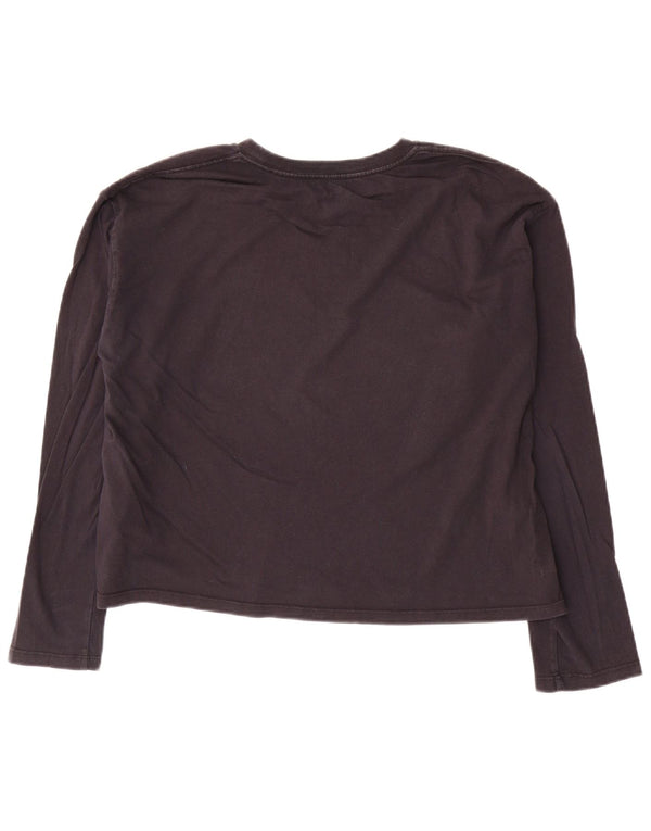 Levi's Top corto para mujer de manga larga UK 44 Algodón azul marino mediano
