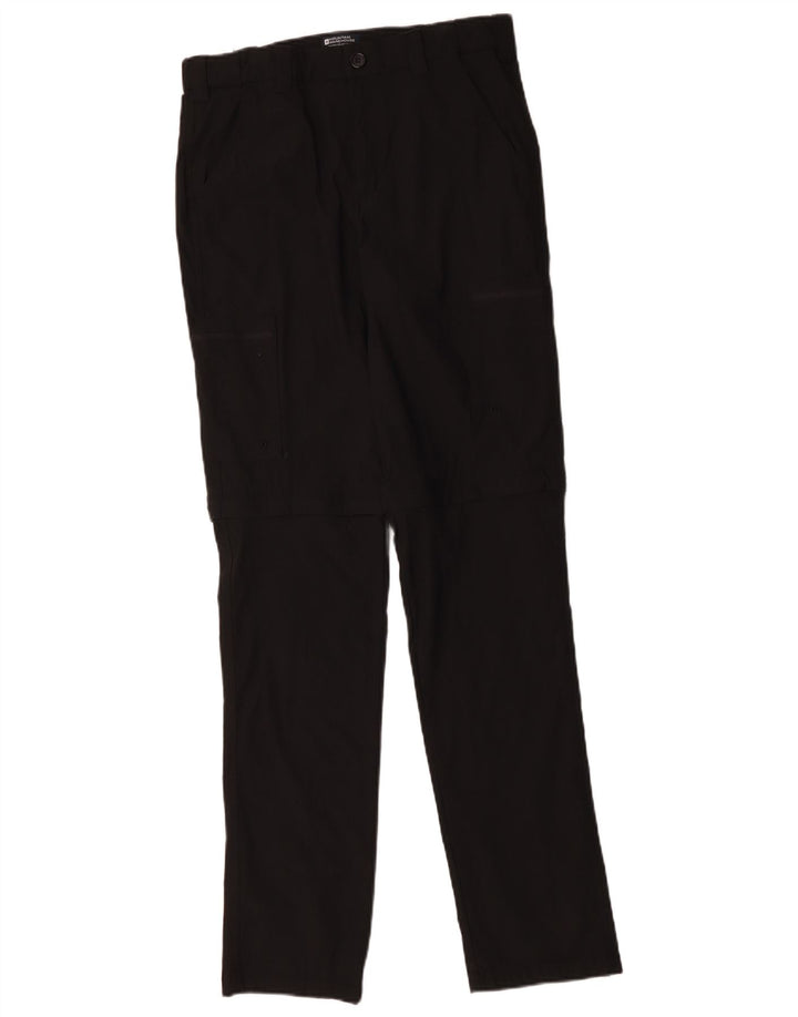 Pantalones cargo rectos para hombre de Mountain Warehouse W30 L33 Nylon negro