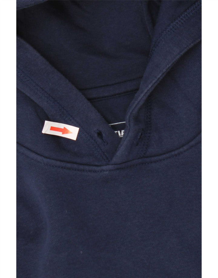 Adidas Hombre Sudadera Con Capucha Jumper Medium Azul Marino Algodón