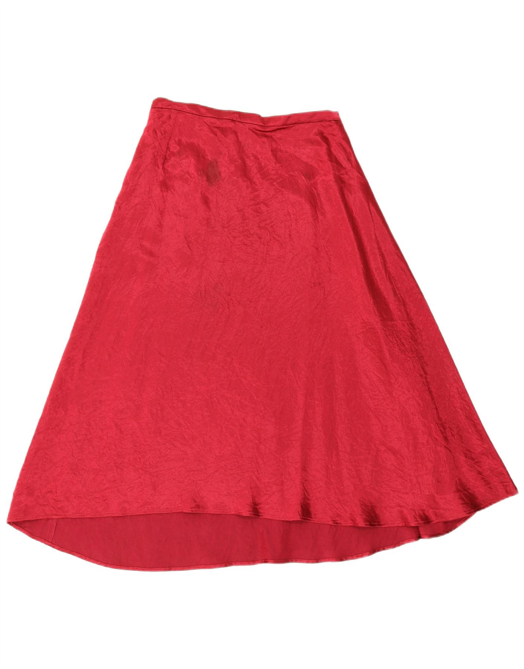 Marks & Spencer Falda Acampanada para Mujer UK 8 Small W26 Acetato Rojo