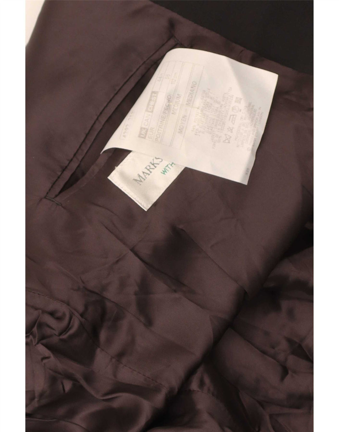 Marks & Spencer Chaqueta tipo blazer con doble botonadura para hombre UK 44 XL Poliéster negro