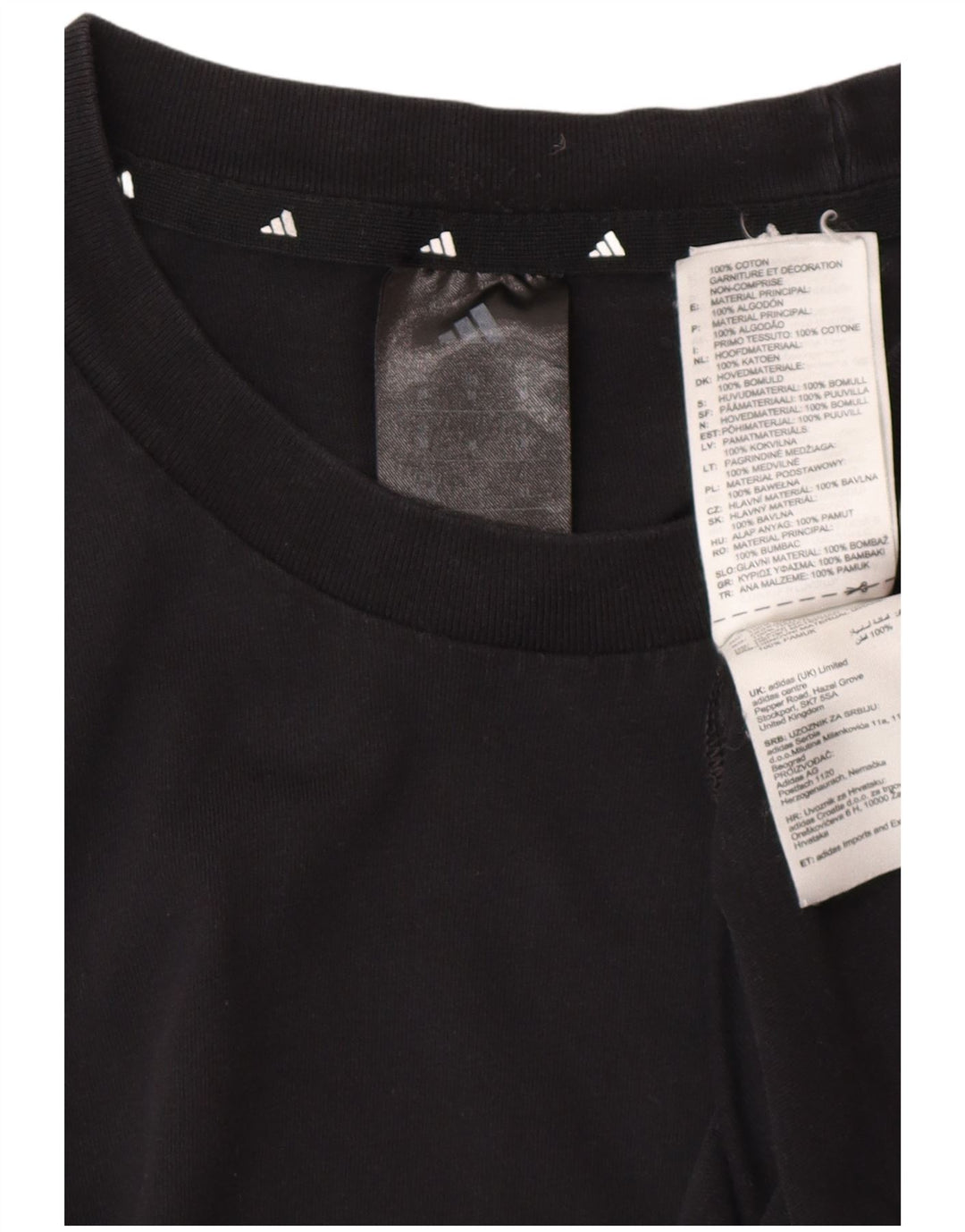 ADIDAS Camiseta gráfica para hombre Top Mediano Algodón negro