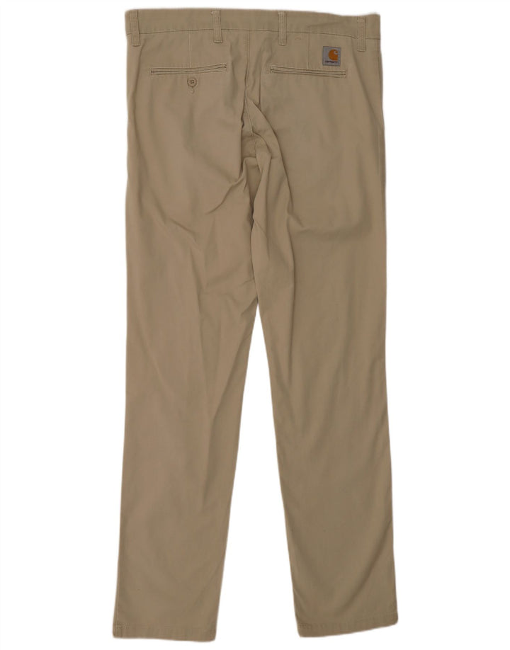 CARHARTT Pantalón chino ajustado para hombre W33 L34 Algodón beige