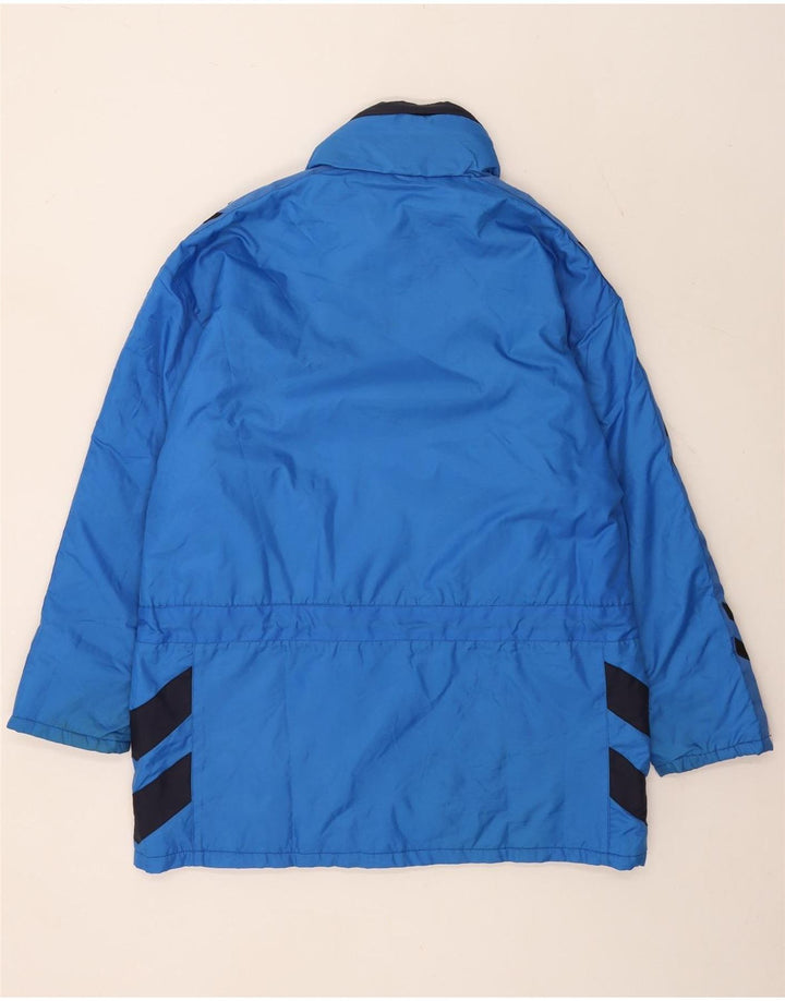 Hummel Chaqueta cortavientos con gráfico de corte holgado para hombre UK 38 Azul medio