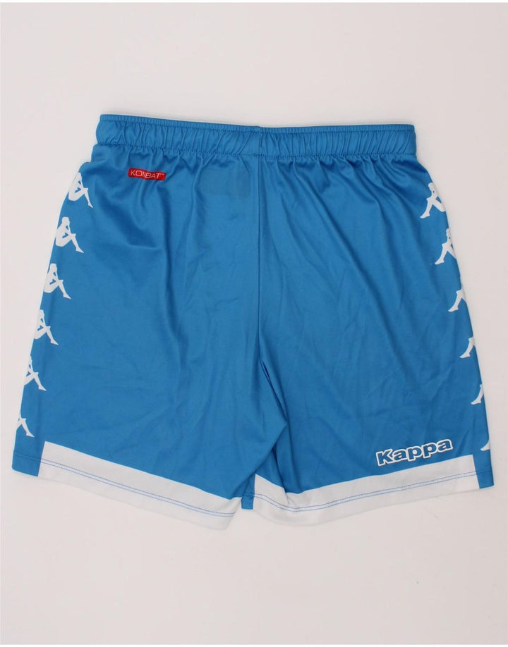 KAPPA Boys Graphic Sport Shorts 9-10 Years Blue Polyester Vintage Kappa and Second-Hand Kappa from Messina Hembry 