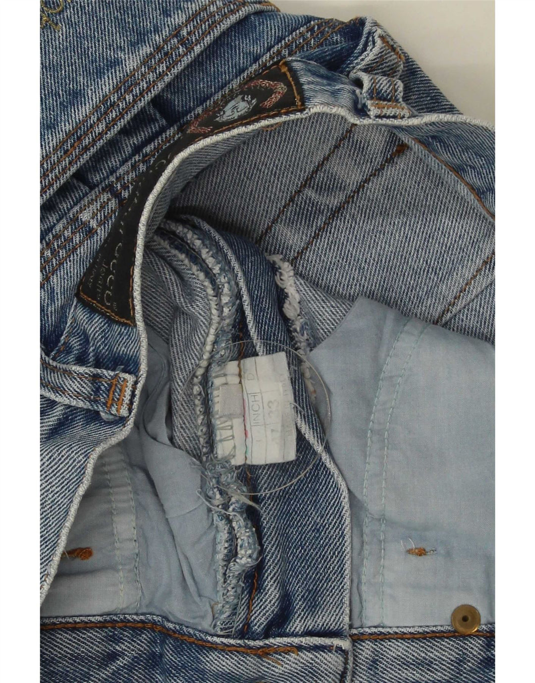 Falda Vaquera Roccobarocco Mujer W33 Grande Algodón Azul