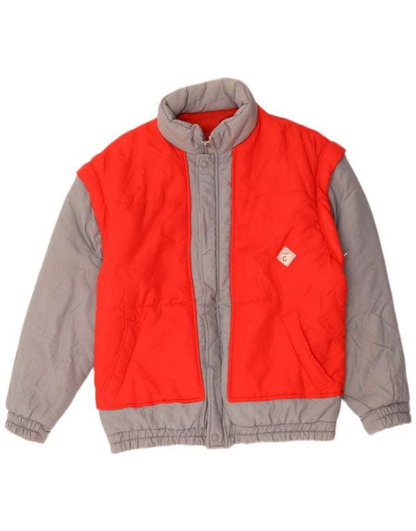 Carrera Chaqueta acolchada para hombre UK 40 Large Red Colourblock Poliamida