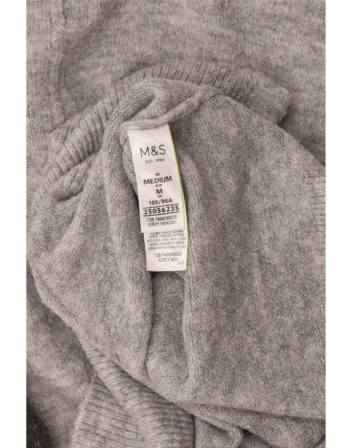 Marks & Spencer Jersey con cuello alto para mujer, talla 44, color gris medio
