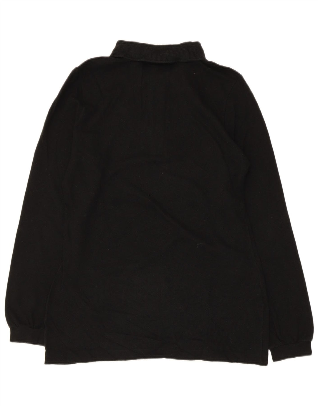 Polo Lacoste de manga larga para mujer talla 40 mediano algodón negro