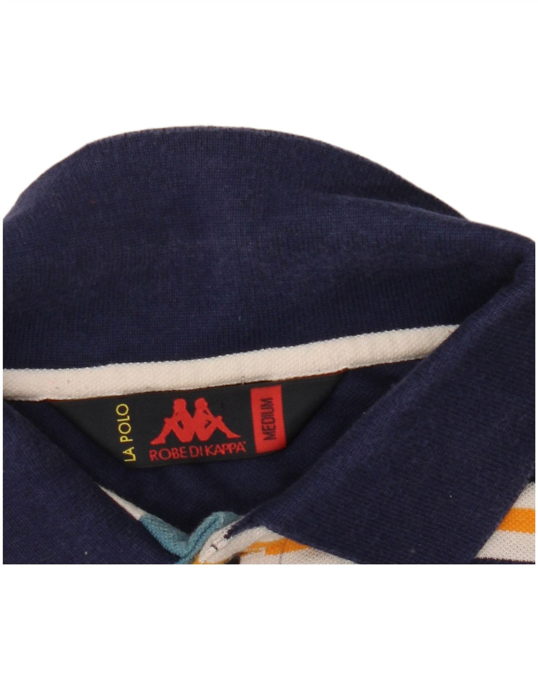 Polo Kappa Hombre Rayas Azul Marino Medio