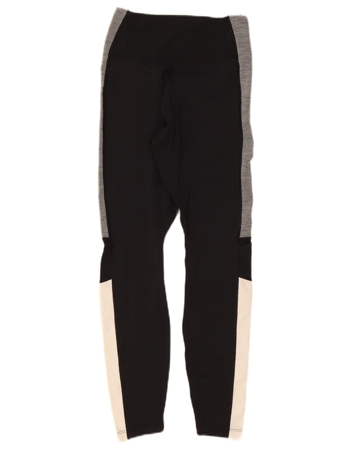 Leggings NIKE Dri Fit para mujer UK 4 XS Negro Colorblock Poliéster