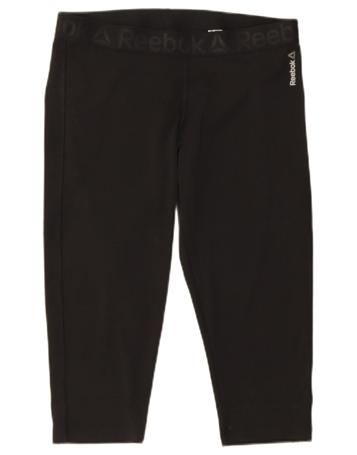 Reebok Leggings Capri para Mujer UK 16/18 Grande Negro Poliéster