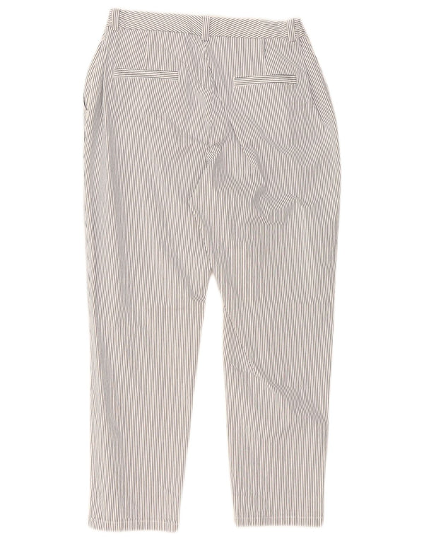 Marks & Spencer Pantalones Chinos para Mujer UK 14 Medium W30 L26 Rayas Blancas
