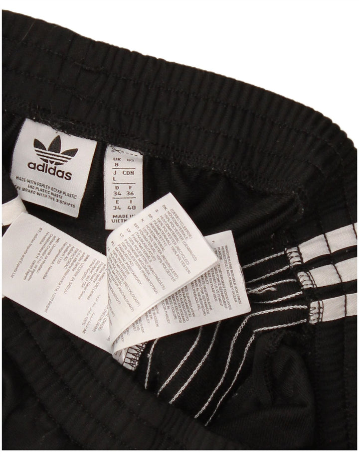 Adidas Pantalones de chándal para mujer UK 8 Small Negro Poliéster