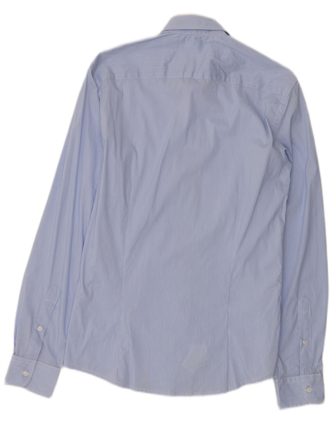 Benetton Hombre Camisa Slim De Algodón A Rayas Azul Pequeño