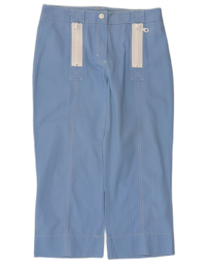 Benetton Mujer Pantalón Corto Recto W30 L23 Algodón Azul