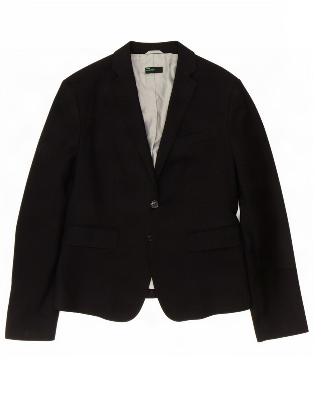 Chaqueta Blazer De 2 Botones Benetton Mujer IT 48 XL Poliéster Negro