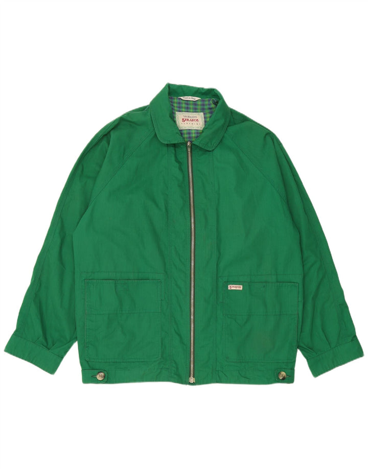 Stratos Chaqueta Bomber para Hombre UK 40 Grande Poliéster Verde